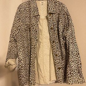 Oversized Easel Cheetah Jacket